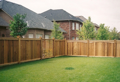 residential wood fence